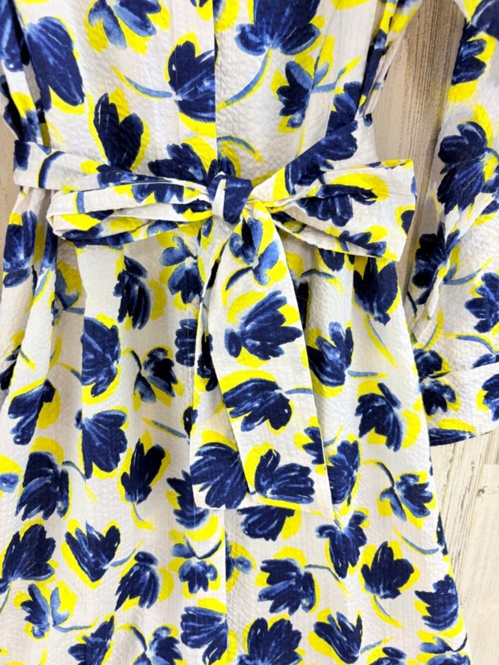 Ann Mashburn Sz L Annette Shirt Dress Floral Seersucker - Picture 7 of 16